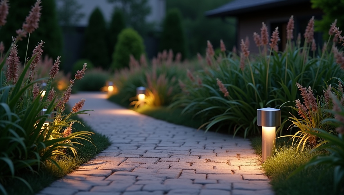 Outdoor garden with lighting and plants at Vlixaroxwrphexae